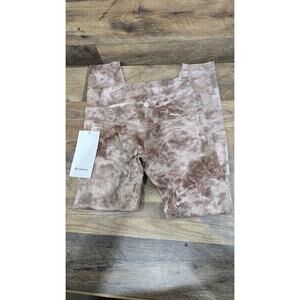 Lululemon Align HR Pant 25” Shine Legging Brown Bronze Foil Women's Size 4 NWT